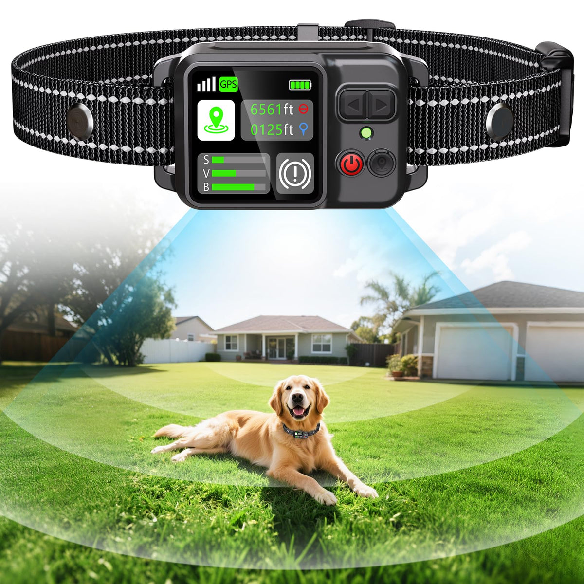 Attefine GPS Wireless Dog Fence with Hidden Boundary