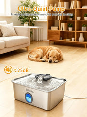 SIBAYS 4-Gallon Stainless Steel Dog Water Fountain
