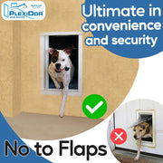 Plexidor Large Wall-Mount Electronic Pet Door