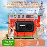 4-Season Heated & Cooled Pet House for Small Dogs & Cats