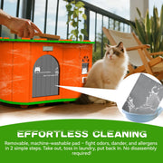 4-Season Heated & Cooled Pet House for Small Dogs & Cats