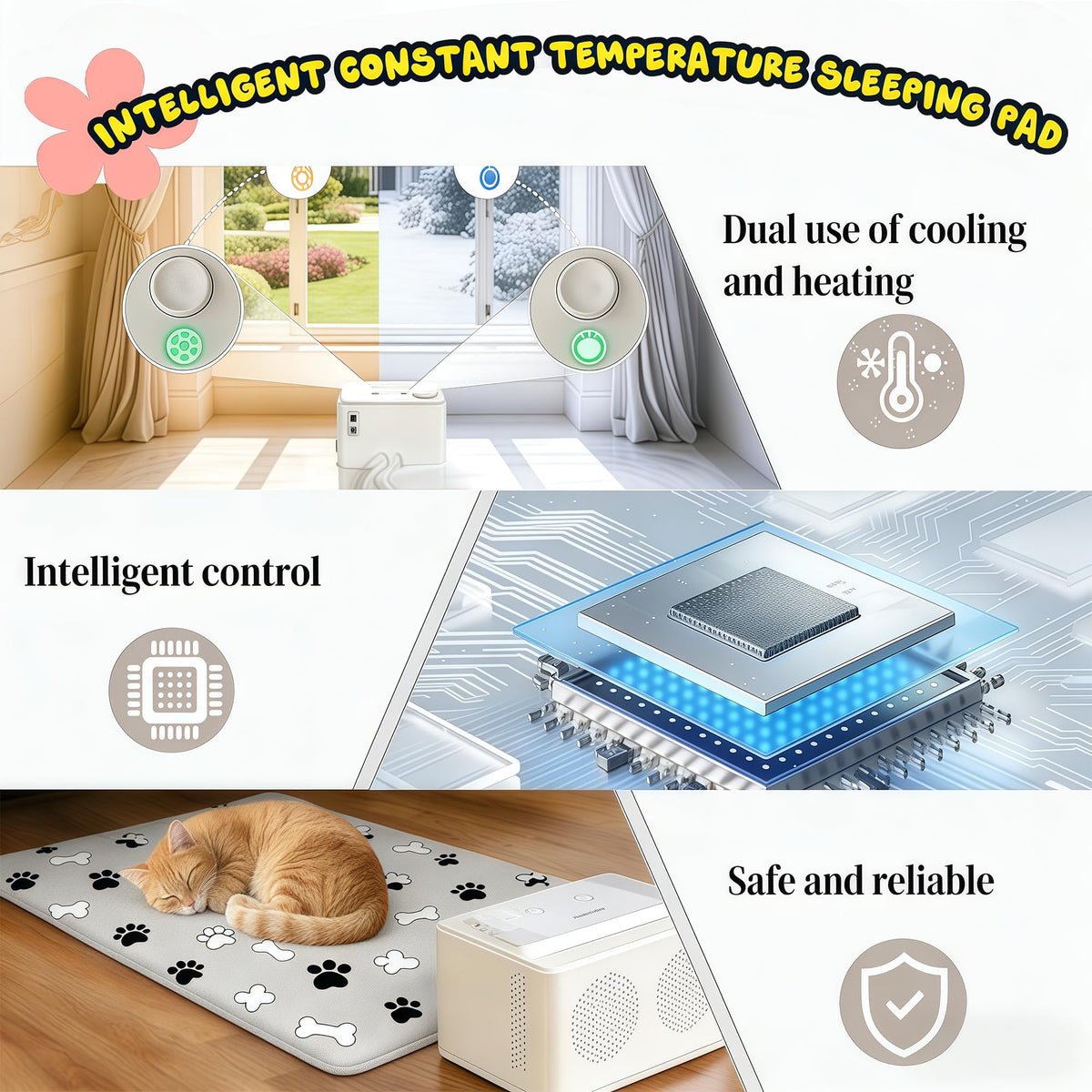 RandJ Smart Pet Heating & Cooling Mat with Phone Control