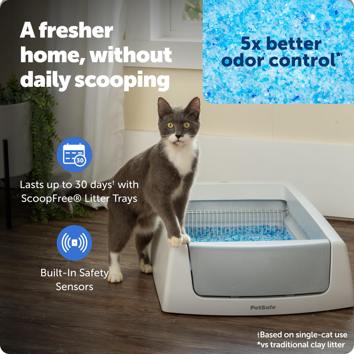 PetSafe ScoopFree Crystal Classic Self-Cleaning Litter Box